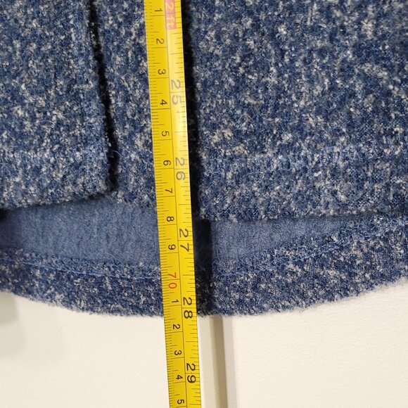 R&R Cozy Blue Fleece Collar Soft Comfy Button Down Cardigan Cottagecore Sweater - Picture 9 of 11